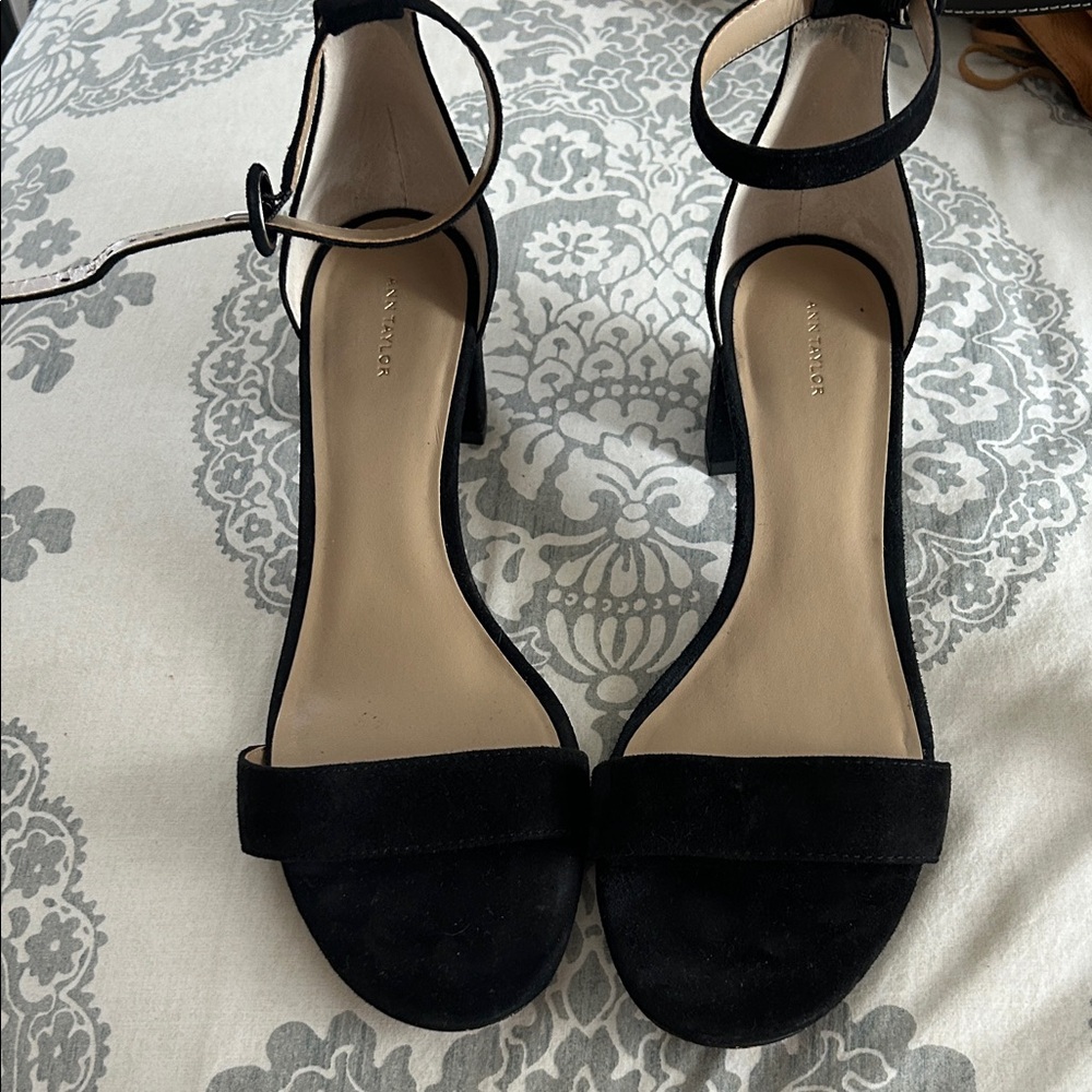 Ann TaylorSuede Ankle Strap Heels, size 11